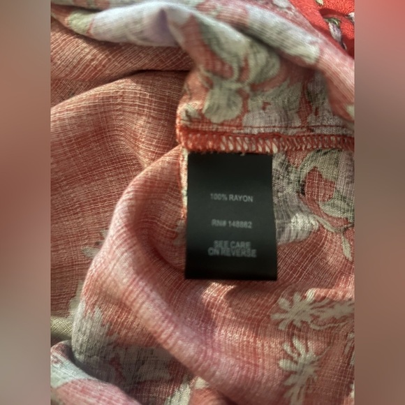 Torrid Linen Drop Shoulder Button-Front Shirt women large floral New with tags‌‌ - Picture 7 of 7